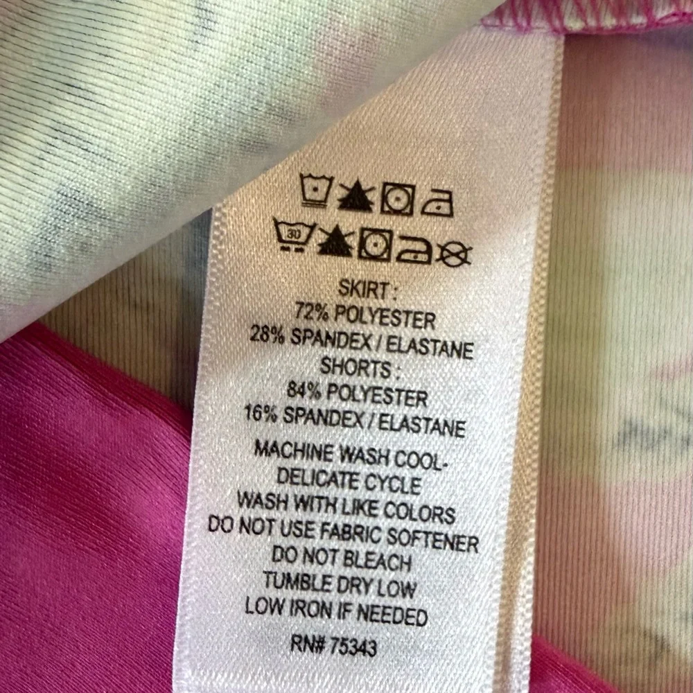 NEW w/tags! Tommy Bahama Pink and Green Tropical Golf Skirt/Skort - Picture 4 of 5